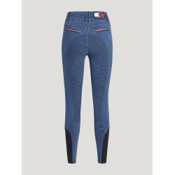 Broek Tommy Hilfiger Equestrian Texas Denim full grip dames Erfgoed Blauw