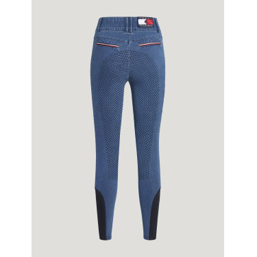 Pantalon Tommy Hilfiger Equestrian Texas Denim full grip femme Heritage Bleu