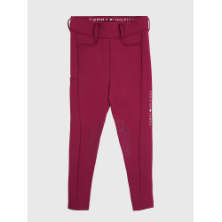 Broek Tommy Hilfiger Equestrian Vermont kniestukken grip dames Rood Broek Tommy Hilfiger Equestrian Vermont kniestukken grip dames Rood