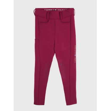 Broek Tommy Hilfiger Equestrian Vermont kniestukken grip dames Rood Broek Tommy Hilfiger Equestrian Vermont kniestukken grip dames Rood