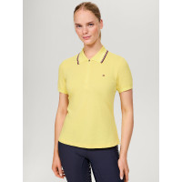 Polo à zip Tommy Hilfiger Equestrian Camden manches courtes femme Citron ella Jaune Polo à zip Tommy Hilfiger Equestrian Camden manches courtes femme Citron ella Jaune