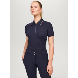 Polo à zip Tommy Hilfiger Equestrian Camden manches courtes femme