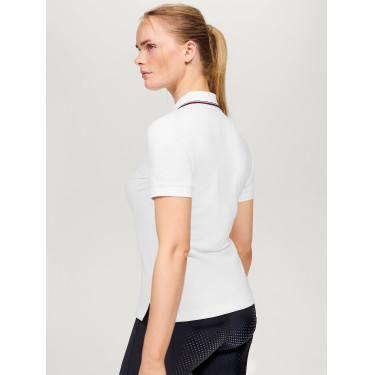 Tommy Hilfiger Equestrian Camden dames polo met rits en korte mouwen Tommy Hilfiger Equestrian Camden dames polo met rits en korte mouwen