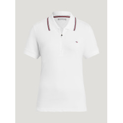 Polo à zip Tommy Hilfiger Equestrian Camden manches courtes femme Blanc Polo à zip Tommy Hilfiger Equestrian Camden manches courtes femme Blanc