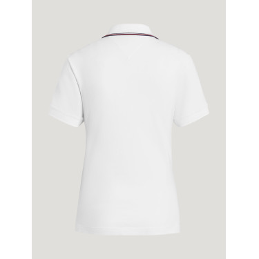 Tommy Hilfiger Equestrian Camden dames polo met rits en korte mouwen Tommy Hilfiger Equestrian Camden dames polo met rits en korte mouwen