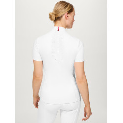 Tommy Hilfiger Equestrian Avon wedstrijdpolo met korte mouwen voor dames Wit Tommy Hilfiger Equestrian Avon wedstrijdpolo met korte mouwen voor dames Wit