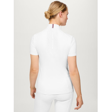 Tommy Hilfiger Equestrian Avon wedstrijdpolo met korte mouwen voor dames Wit Tommy Hilfiger Equestrian Avon wedstrijdpolo met korte mouwen voor dames Wit