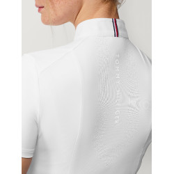 Tommy Hilfiger Equestrian Avon wedstrijdpolo met korte mouwen voor dames Wit Tommy Hilfiger Equestrian Avon wedstrijdpolo met korte mouwen voor dames Wit