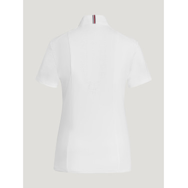 Tommy Hilfiger Equestrian Avon wedstrijdpolo met korte mouwen voor dames Wit Tommy Hilfiger Equestrian Avon wedstrijdpolo met korte mouwen voor dames Wit