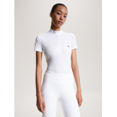 Wedstrijdpolo Tommy Hilfiger Equestrian Chelsea Cooling met korte mouwen voor dames Wedstrijdpolo Tommy Hilfiger Equestrian Chelsea Cooling met korte mouwen voor dames