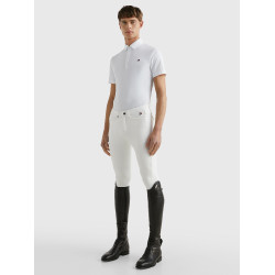 Wedstrijdpolo Tommy Hilfiger Equestrian Fresh Air Performance korte mouwen heren Wit Wedstrijdpolo Tommy Hilfiger Equestrian Fresh Air Performance korte mouwen heren Wit