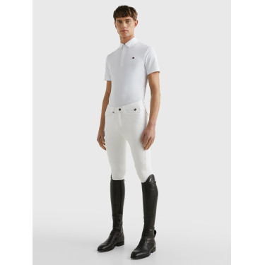 Wedstrijdpolo Tommy Hilfiger Equestrian Fresh Air Performance korte mouwen heren Wit Wedstrijdpolo Tommy Hilfiger Equestrian Fresh Air Performance korte mouwen heren Wit