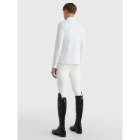 Polo de concours Tommy Hilfiger Equestrian Fresh Air Performance manches longues homme Blanc Polo de concours Tommy Hilfiger Equestrian Fresh Air Performance manches longues homme Blanc