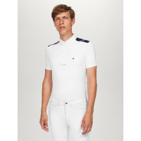 Polo de concours Tommy Hilfiger Equestrian Hamilton manches courtes homme Blanc