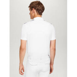 Polo de concours Tommy Hilfiger Equestrian Hamilton manches courtes homme Blanc Polo de concours Tommy Hilfiger Equestrian Hamilton manches courtes homme Blanc