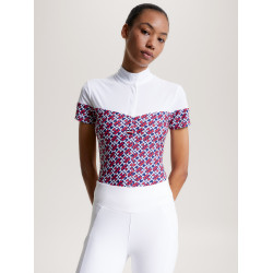 Polo de concours Tommy Hilfiger Equestrian Madison Monogram manches courtes femme