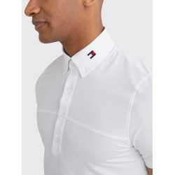 Polo de concours Tommy Hilfiger Equestrian manches courtes homme Blanc