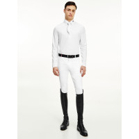 Wedstrijdpolo met lange mouwen voor heren Tommy Hilfiger Equestrian Marineblauw