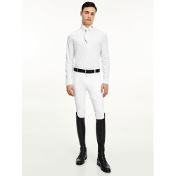 Wedstrijdpolo met lange mouwen voor heren Tommy Hilfiger Equestrian Wit