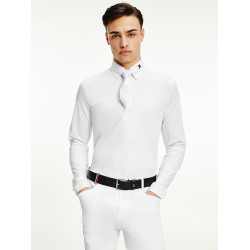 Wedstrijdpolo met lange mouwen voor heren Tommy Hilfiger Equestrian Wit