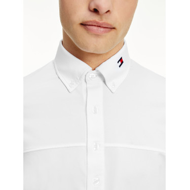 Wedstrijdpolo met lange mouwen voor heren Tommy Hilfiger Equestrian Wit
