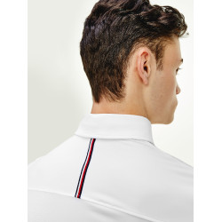 Wedstrijdpolo met lange mouwen voor heren Tommy Hilfiger Equestrian Wit
