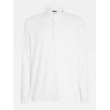 Wedstrijdpolo met lange mouwen voor heren Tommy Hilfiger Equestrian Wit