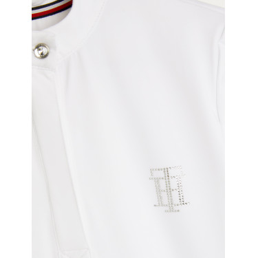 Wedstrijdpolo Tommy Hilfiger Equestrian Performance Strass korte mouwen dames Wit Wedstrijdpolo Tommy Hilfiger Equestrian Performance Strass korte mouwen dames Wit