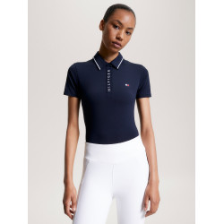 Tommy Hilfiger Equestrian Harlem damespolo met korte mouwen Marineblauw
