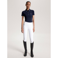 Polo Tommy Hilfiger Equestrian Harlem manches courtes femme Bleu marine