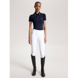 Polo Tommy Hilfiger Equestrian Harlem manches courtes femme Bleu marine