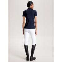 Polo Tommy Hilfiger Equestrian Harlem manches courtes femme Bleu marine