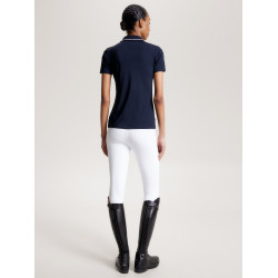 Tommy Hilfiger Equestrian Harlem damespolo met korte mouwen Marineblauw