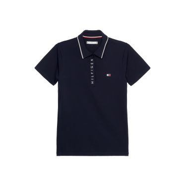 Polo Tommy Hilfiger Equestrian Harlem manches courtes femme Bleu marine