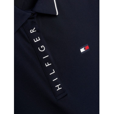 Polo Tommy Hilfiger Equestrian Harlem manches courtes femme Bleu marine