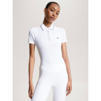 Polo Tommy Hilfiger Equestrian Harlem manches courtes femme Blanc