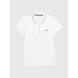 Polo Tommy Hilfiger Equestrian Harlem manches courtes femme Blanc