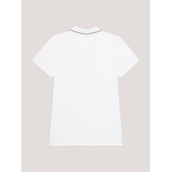 Polo Tommy Hilfiger Equestrian Harlem manches courtes femme Blanc