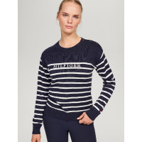 Tommy Hilfiger Equestrian Fairflied damestrui met marine-look Marineblauw Tommy Hilfiger Equestrian Fairflied damestrui met marine-look Marineblauw
