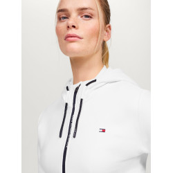 Sweat zippé Tommy Hilfiger Equestrian Kingston femme Ecru Sweat zippé Tommy Hilfiger Equestrian Kingston femme Ecru