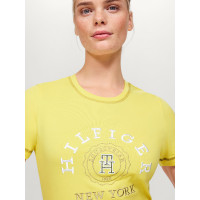 Grafisch T-shirt Tommy Hilfiger Equestrian Newport dames met korte mouwen Citronella Geel Grafisch T-shirt Tommy Hilfiger Equestrian Newport dames met korte mouwen Citronella Geel