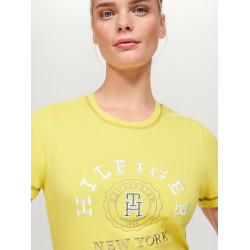 T-shirt graphique Tommy Hilfiger Equestrian Newport femme manches courtes Citron ella Jaune