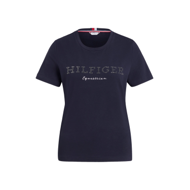 T-shirt Tommy Hilfiger Equestrian Belmont met korte mouwen en strass voor dames