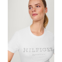 T-shirt Tommy Hilfiger Equestrian Belmont met korte mouwen en strass voor dames Marineblauw T-shirt Tommy Hilfiger Equestrian Belmont met korte mouwen en strass voor dames Marineblauw