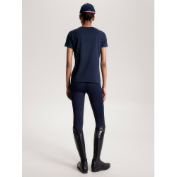 T-shirt Tommy Hilfiger Equestrian Manhattan manches courtes femme Bleu marine T-shirt Tommy Hilfiger Equestrian Manhattan manches courtes femme Bleu marine