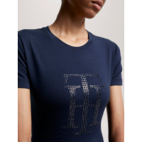 T-shirt Tommy Hilfiger Equestrian Manhattan manches courtes femme Bleu marine