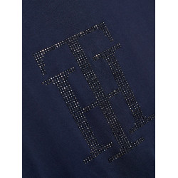 T-shirt Tommy Hilfiger Equestrian Manhattan met korte mouwen voor dames Marineblauw