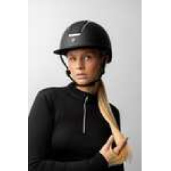 Glanzende Metalen Helm Monarch II Horze Zwart / zwart Glanzende Metalen Helm Monarch II Horze Zwart / zwart