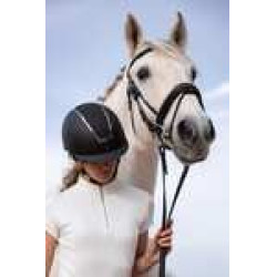 Glanzende Metalen Helm Monarch II Horze Zwart / zwart Glanzende Metalen Helm Monarch II Horze Zwart / zwart