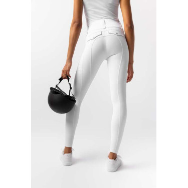 Hybride legging Horze Anya dames fullgrip Glanzend wit